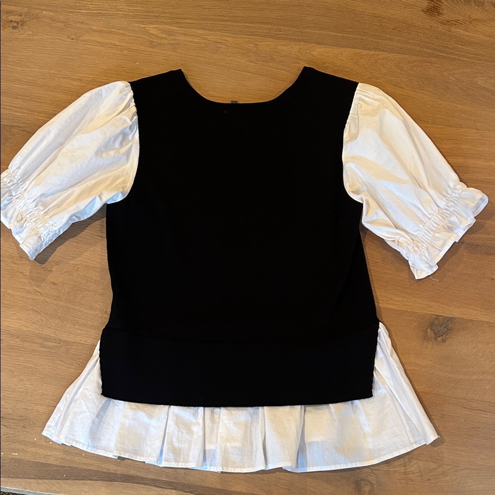 Anthropologie Mixed Media Top- Size M - Picture 3 of 4